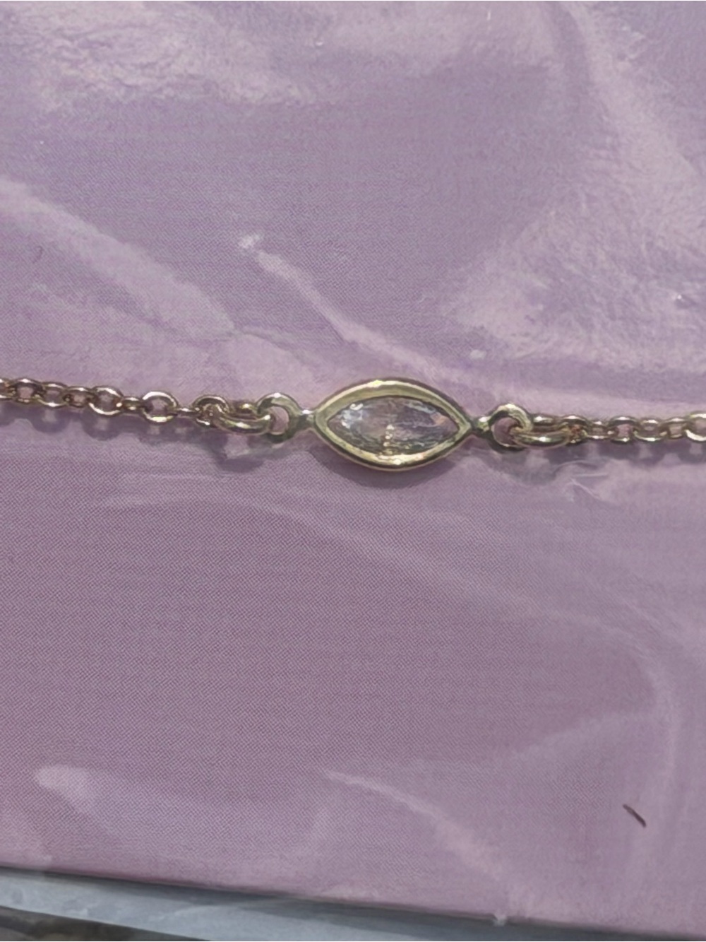 CRYSTAL HAZE Gold Marquise Link Hand Chain Bracelet and Ring 17”x 2” - Picture 10 of 14